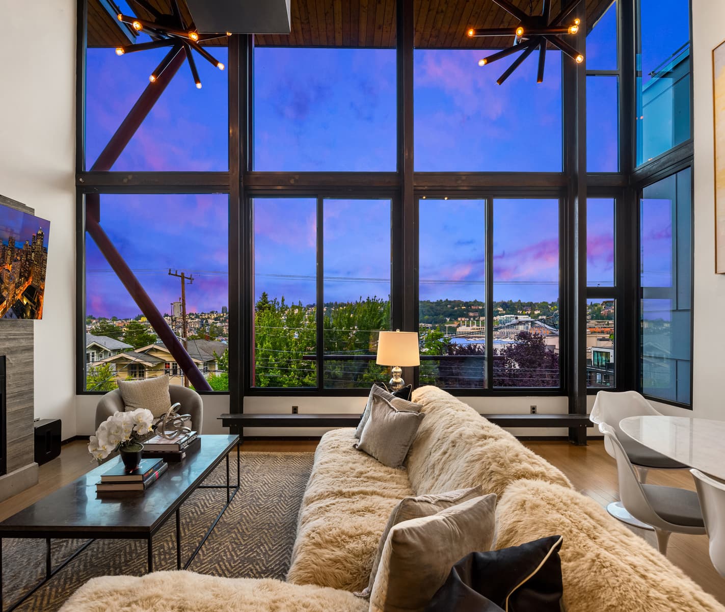 Sunset view from a Host Haven loft